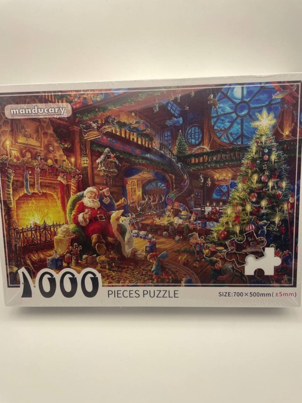 NWT manducary 1000 Piece Cozy Christmas Santa's Workshop Jigsaw Puzzle - Whimsic